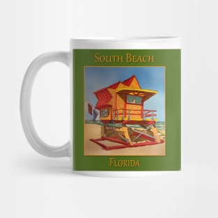 Cute Lifeguard tower in South Beach Miami Florida Mug